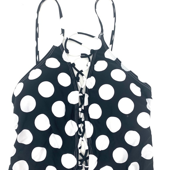 La Blanca Polk-Dot Black One Piece Swimsuit 10 - Picture 5 of 6